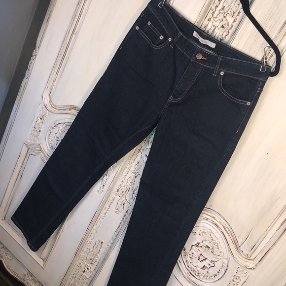 Woolrich 93% Cotton Dark Wash Five Pocket Straight Leg Jeans Size 12 - Picture 3 of 10